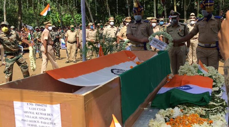 পঞ্চভূতে বিলীন কাশ্মীরে শহিদ জওয়ান শ্যামল, চোখের জলে ঘরের ছেলেকে বিদায় দিল সবং