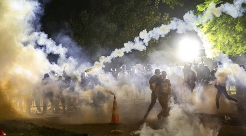 Tear gas fired clashes outside White House over Black Man's death