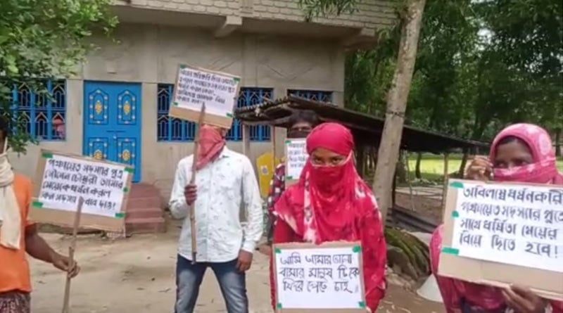 Girl stages protest infront of lover's house demanding to marry her
