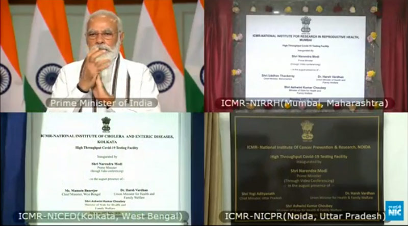 PM Modi inaugurated 3 new covid testing labs in 3 cities