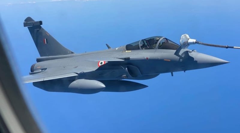 Air Force shows Rafales re-fuelling mid-air on way to India