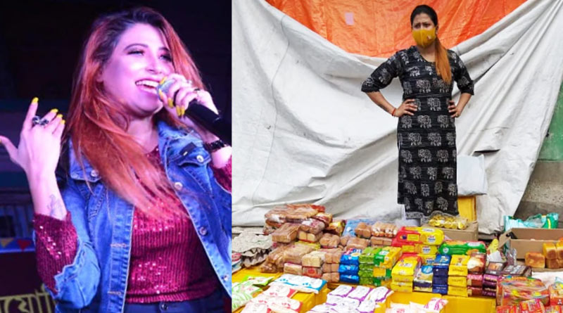 লকডাউনে কাজ খুইয়ে ফুটপাতে পাউরুটি, বিস্কুট বিক্রি করছেন তরুণী সংগীতশিল্পী