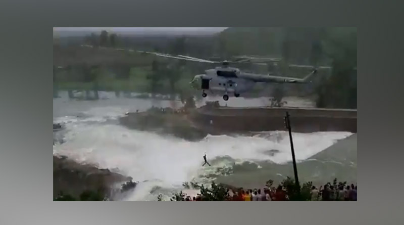 Watch: Dramatic IAF Rescue After Man Held On To Tree For 16 Hours At Dam