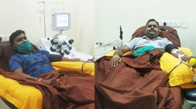 মানবিক! করোনা রোগীর আবেদনে সাড়া দিয়ে প্লাজমা দান কলকাতা পুলিশের ২ কর্মীর