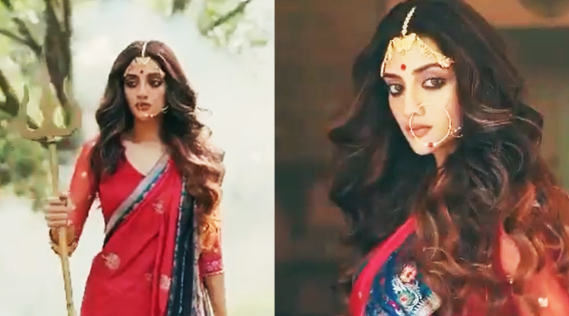 Netizens trolled Nusrat Jahan for appearing as Maa Durga in a Video | Sangbad Pratidin