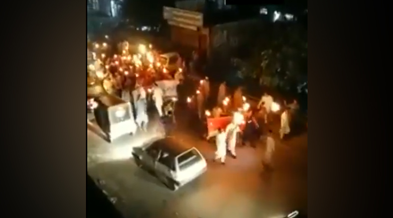 Protests and torch rally took place in Muzaffarabad city
