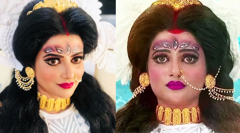 Netizens trolled Kadambini famed Ushasi Ray for Durga Saptasati's make up | Sangbad Pratidin