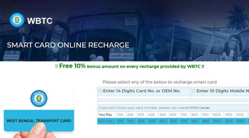 WBTC smart card for Bus, tram and ferry online recharge news in Bengali, get 10 percent bonus | Sangbad Pratidin