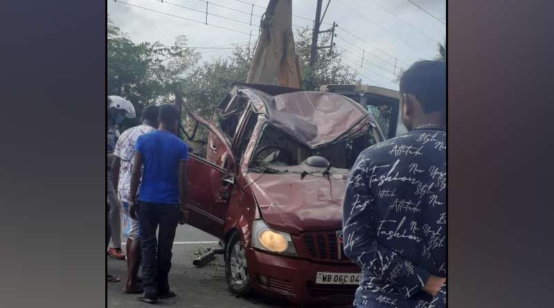 মিনাখাঁয় দুর্ঘটনার কবলে অর্জুন সিংয়ের কনভয়, অল্পের জন্য রক্ষা পেলেন সাংসদ