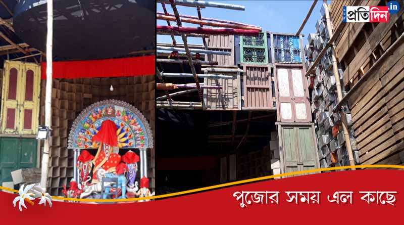 দর্শনার্থীদের মণ্ডপে প্রবেশ নিষেধ, করোনা আবহে ভাবনায় বদল কলকাতার এই বারোয়ারির