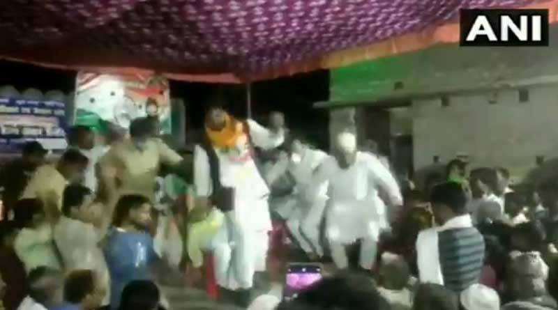 Congress candidate from Bihar’s Jale seat falls as stage collapses during political rally in Darbhanga | Sangbad Pratidin