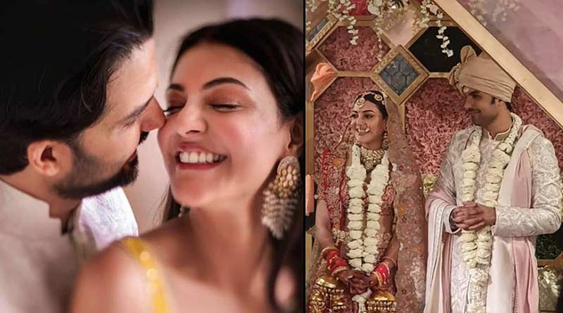 সাতপাকে বাঁধা পড়লেন অভিনেত্রী কাজল আগরওয়াল, দেখুন বিয়ের নানা মুহূর্তের ছবি