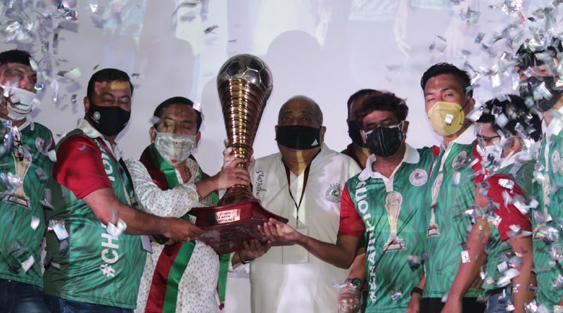 Mohun Bagan handed over the I league 2019-20 trophy by AIFF |Sangbad Pratidin