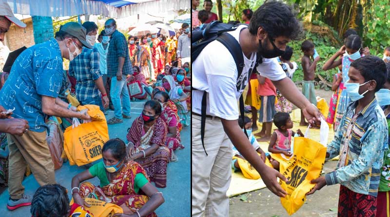 SHER distributes new clothes among the residents living adjacent to the forest ahead of Durga Puja| Sangbad Pratidin