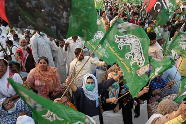 people gathered in Pakistan