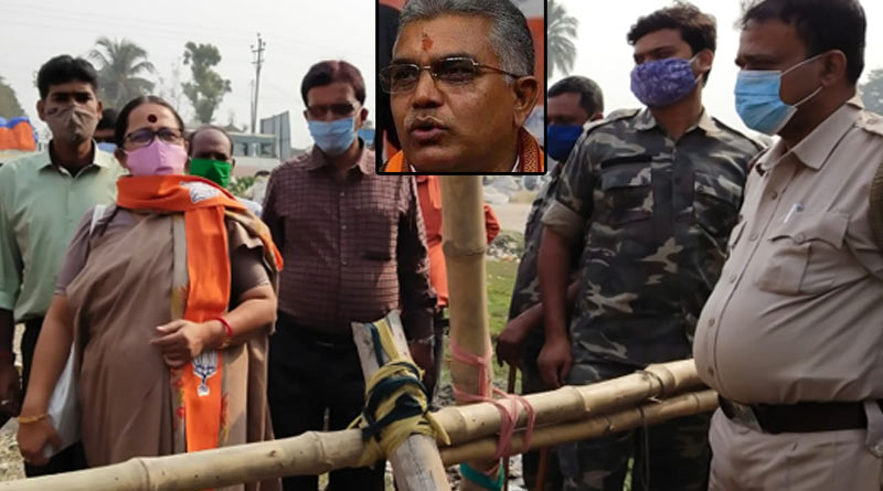 BJP stopped to enter at Sujapur's blast spot, Dilip Ghosh accusses Police| Sangbad Pratidin