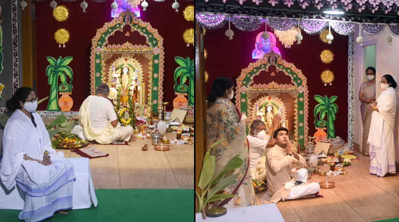 কোভিড বিধি মেনে কালীপুজো মুখ্যমন্ত্রীর বাড়িতে, সামিল অভিষেক-সহ পরিবারের সকলেই