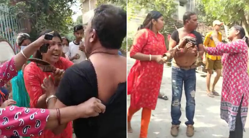 মহিলাদের অশ্লীল মেসেজ পাঠানোর অভিযোগ, ‘তৃণমূল নেতা’কে জুতোপেটা উত্তেজিত জনতার