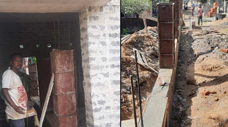 Vishvabharati breaks illegal construction of houses made on the land of the University area| Sangbad Pratidin
