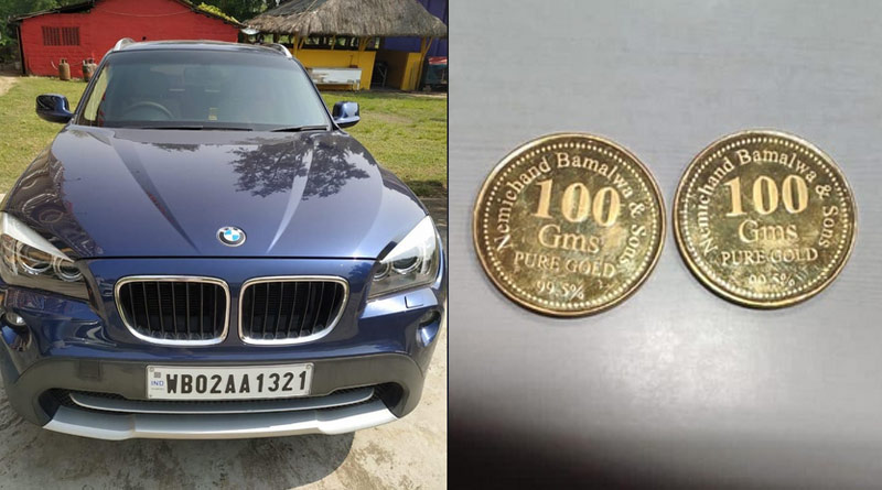 car & gold coin