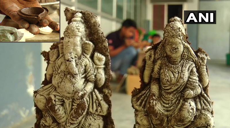 Bangla News of Diwali 2020: Aligarh artists are making lamps and Laxmi-Ganesh idols out of cow-dung | Sangbad Pratidin