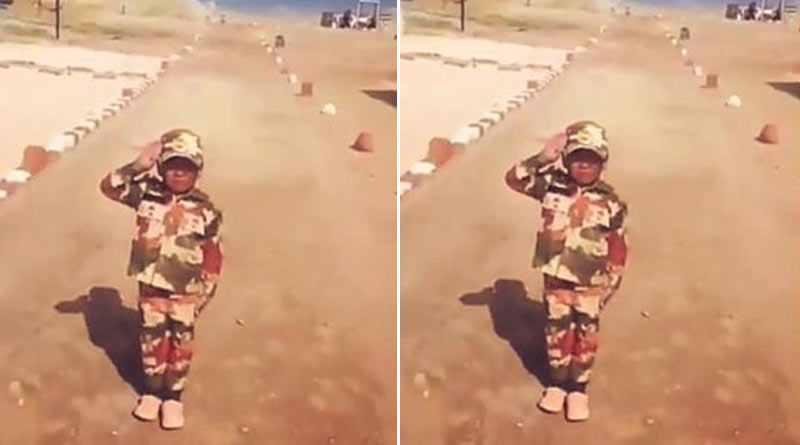 Bangla news of 5 year old Ladakh boy, whose Salute video wins internet, ITBP uploaded the video in twitter | Sangbad Pratidin