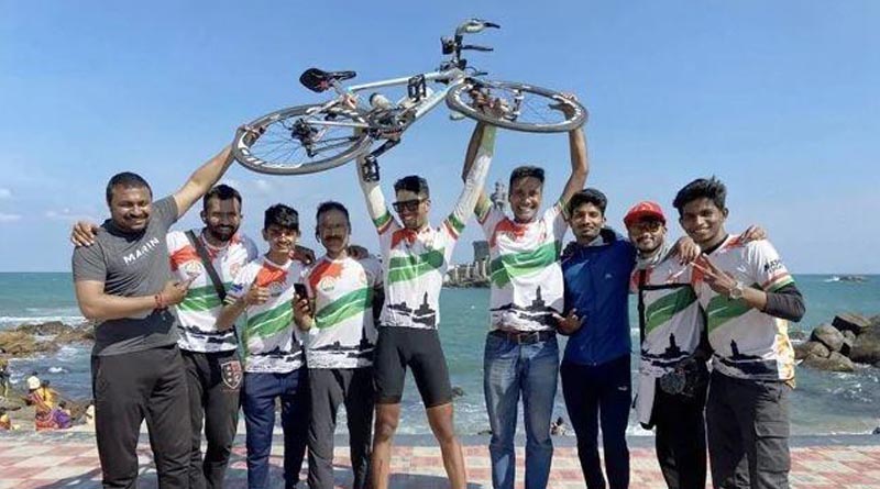 Nashik Boy Sets Record After Cycling 3,600 KM In 8 Days From Kashmir To Kanyakumari | Sangbad Pratidin