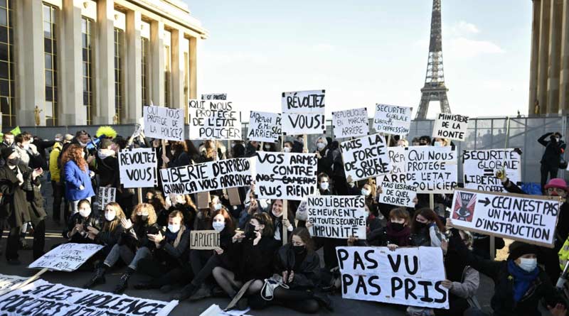 Protest in France after black man thrashed by cops | Sangbad Pratidin