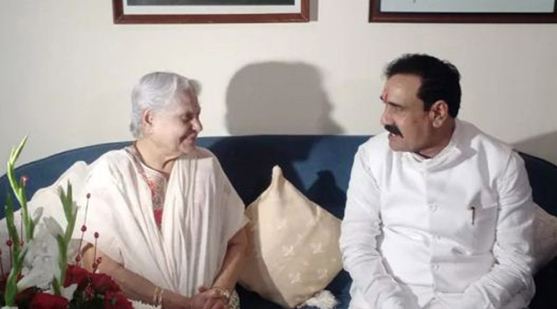 Madhya Pradesh minister meets Amitabh Bachchan's mother-in-law Indira Bhaduri wth Bengal election on focus |Sangbad Pratidin