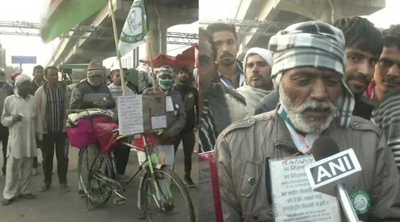 Bihar man cycles 1,000 km from Siwan to Delhi to join farmers’ protest | Sangbad Pratidin