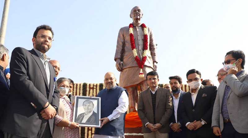 Arun Jaitley statue unveiled at Delhi's Feroz Shah Kotla: Sourav Ganguly, Amit Shah attend ceremony | Sangbad Pratidin