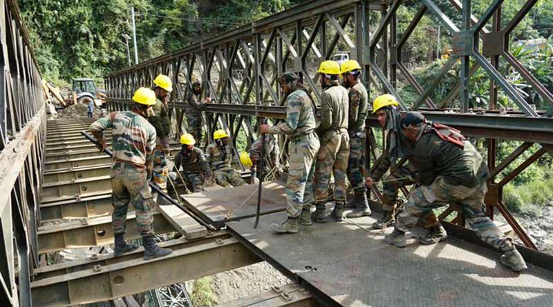 Bangla News of Indian Army: Army has completed the reconstruction of a bridge over Irang River to connect Manipur village with NH-37| Sangbad Pratidin