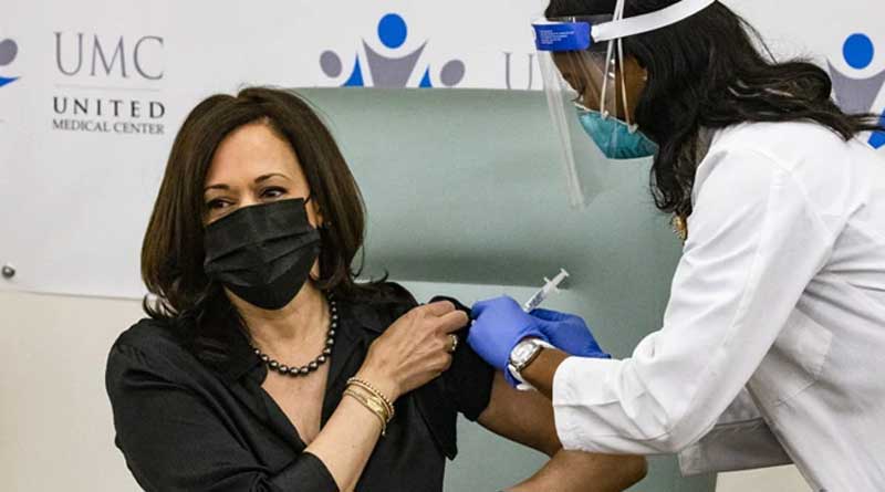 US Vice President-elect Kamala Harris receives Moderna coronavirus vaccine | Sangbad Pratidin