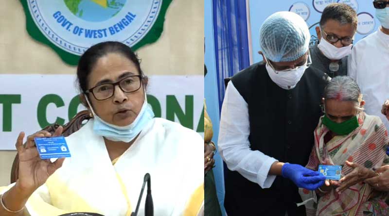 ‘দুয়ারে’ পৌঁছল বাংলার সরকার, কলকাতার প্রথম স্বাস্থ্যসাথী কার্ড পেলেন হালতুর মমতা
