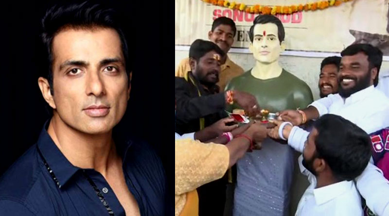 ‘দেবদূত’ সোনুকে কুর্নিশ জানিয়ে এবার তৈরি হল মন্দির, অভিনেতার মূর্তিতে পুজো ভক্তদের