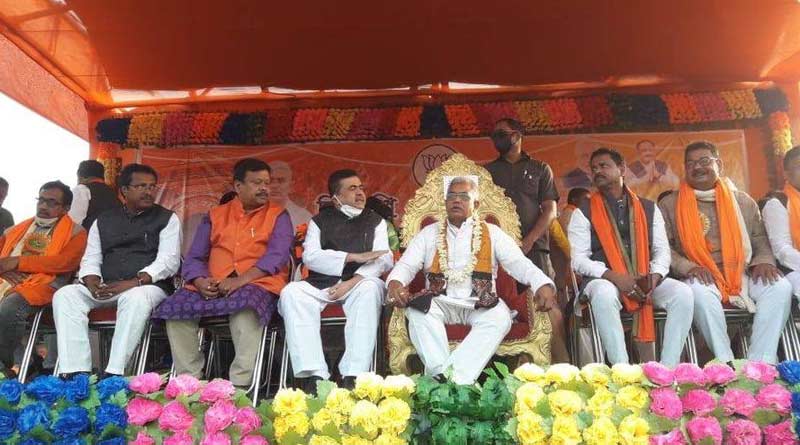 ‘বিজেপি আশ্রয় না দিলে তৃণমূল পার্টিটাই থাকত না’, দলবদলের পর প্রথম সভা থেকেই তোপ শুভেন্দুর