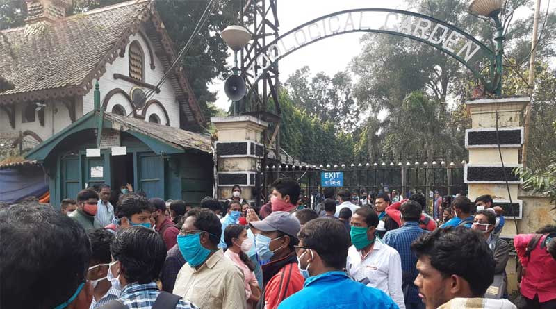 Demonstration over recruitment at Alipore Zoo on friday | Sangbad Pratidin