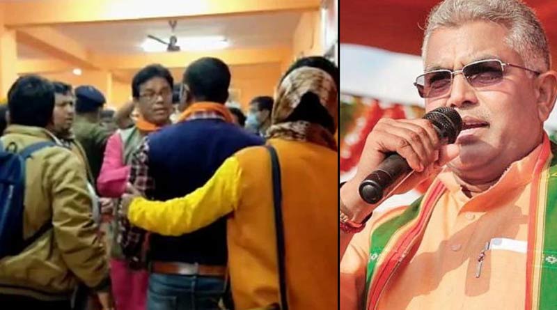 ফের প্রকাশ্যে গোষ্ঠীদ্বন্দ্ব, এবার দিলীপ ঘোষের সামনে হাতাহাতি বিজেপি কর্মীদের