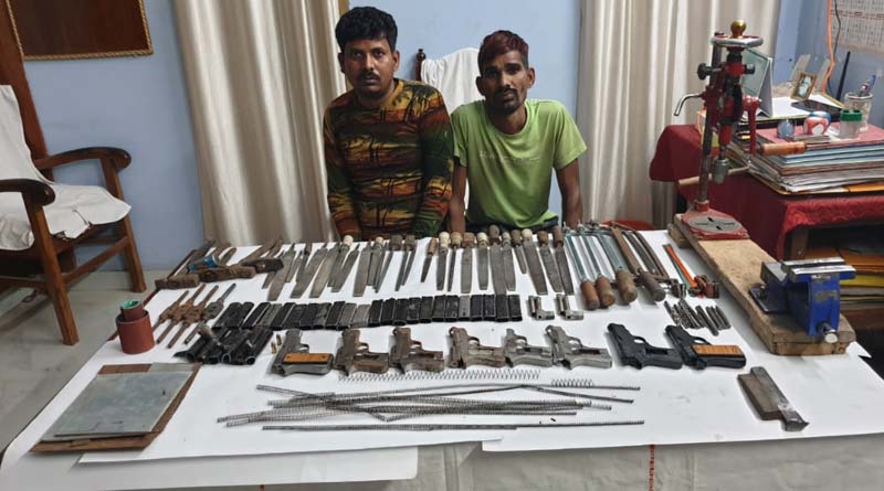 Arms factory busted in Kaliachak, Maldah by STF and police, 2 arrested |SangbadPratidin