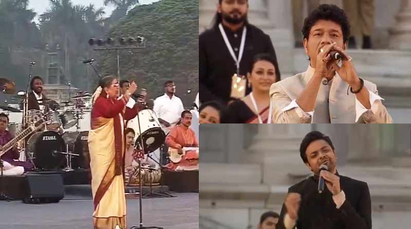 Papon, Usha Uthup, Sourendro-Soumyojit performed at Netaji Birth Anniversary in Kolkata's Victoria Memorial | Sangbad Pratidin