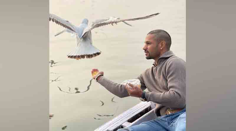 Shikhar Dhawan Feeds Birds On Varanasi Boat Ride, Boatman May Face Action | Sangbad Pratidin