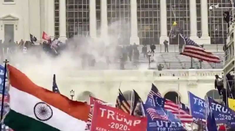 Indian Flag Spotted At US Capitol Attack, Video Goes Viral | Sangbad Pratidin