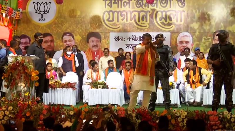নন্দীগ্রামে বিজেপির সভায় হঠাৎই ‘গন্ডগোল’, তৃণমূলের বিরুদ্ধে ষড়যন্ত্রের অভিযোগ