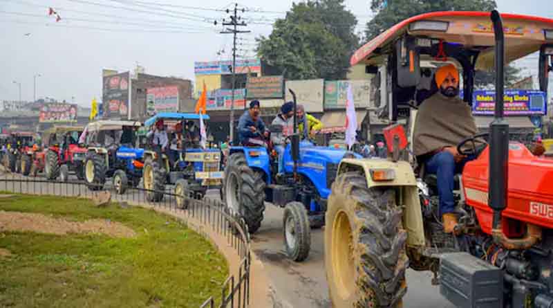500 farmers in tractors to march to Parliament every day from Nov 29। Sangbad Pratidin