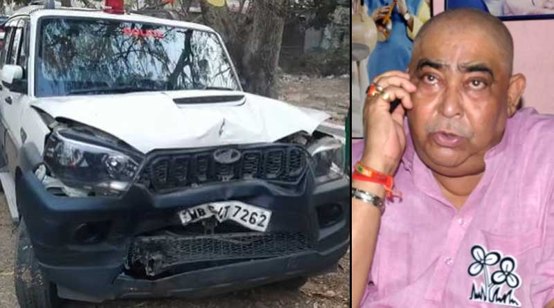 Anubrata Mandal's convoy met an accident at Birbhum | Sangbad Pratidin