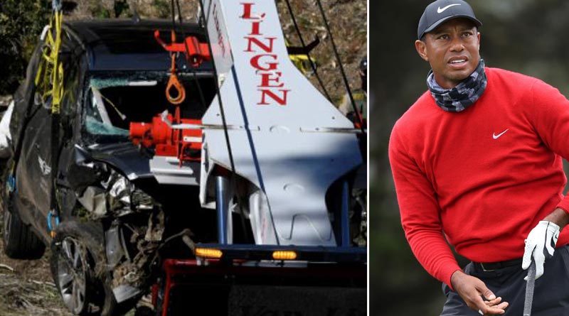 Tiger Woods suffered serious injuries to both legs as his car flew off the road and flipped several times