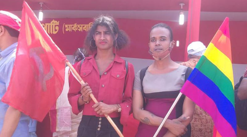 Representatives of Transgender community voicing for three basic needs in Brigade | Sangbad Pratidin