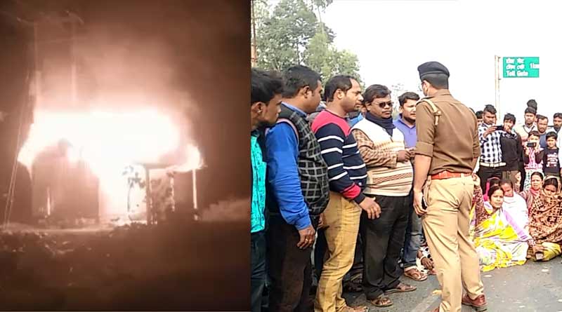 বিজেপি করার ‘অপরাধে’ দলীয় কর্মীর সুতোর গোডাউনে আগুন, অভিযোগের তির তৃণমূলের দিকে