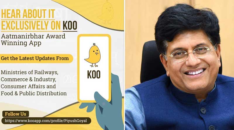 Union Minister Piyush Goyal, Govt Ministries Sign Up On Indian App Koo | Sangbad Pratidin