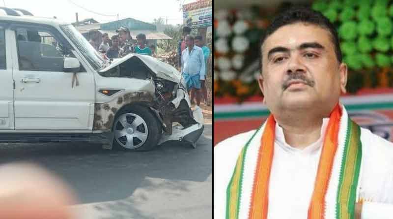পুরুলিয়া যাওয়ার পথে দুর্ঘটনার কবলে শুভেন্দুর কনভয়, অল্পের জন্য রক্ষা পেলেন বিজেপি নেতা